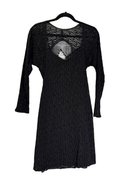 Algo Boutique Beaded Long Sleeve Dress